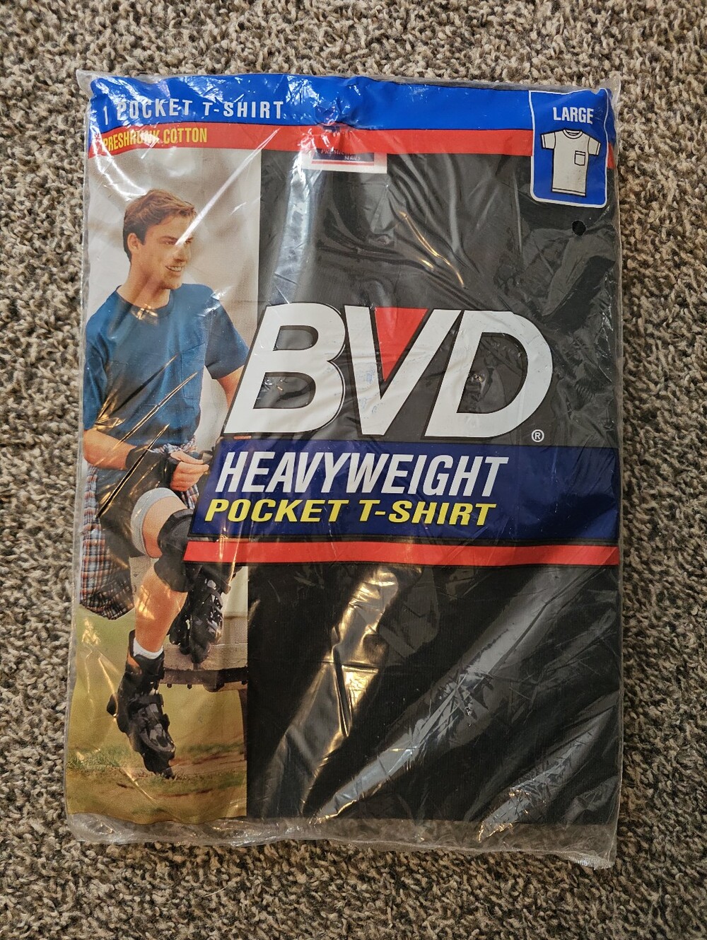 Vintage BVD Heavy Weight Pocket Tshirt sz Large